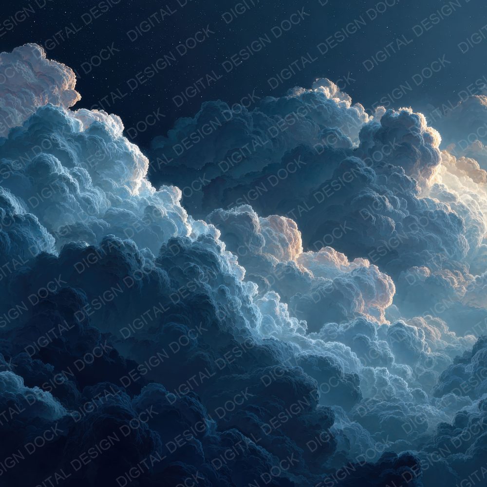 Backlit Script Cloud Background Digital Paper Pack (DDD000242)