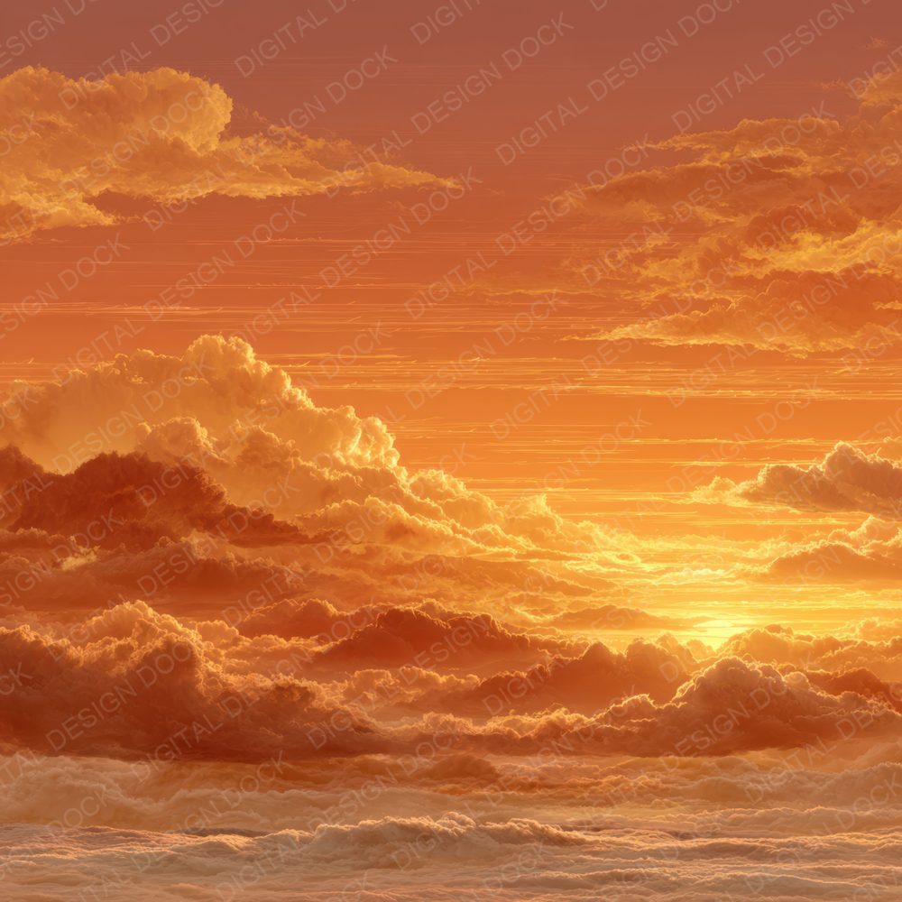 Golden Hour Script Cloud Background Digital Paper Pack (DDD000248)