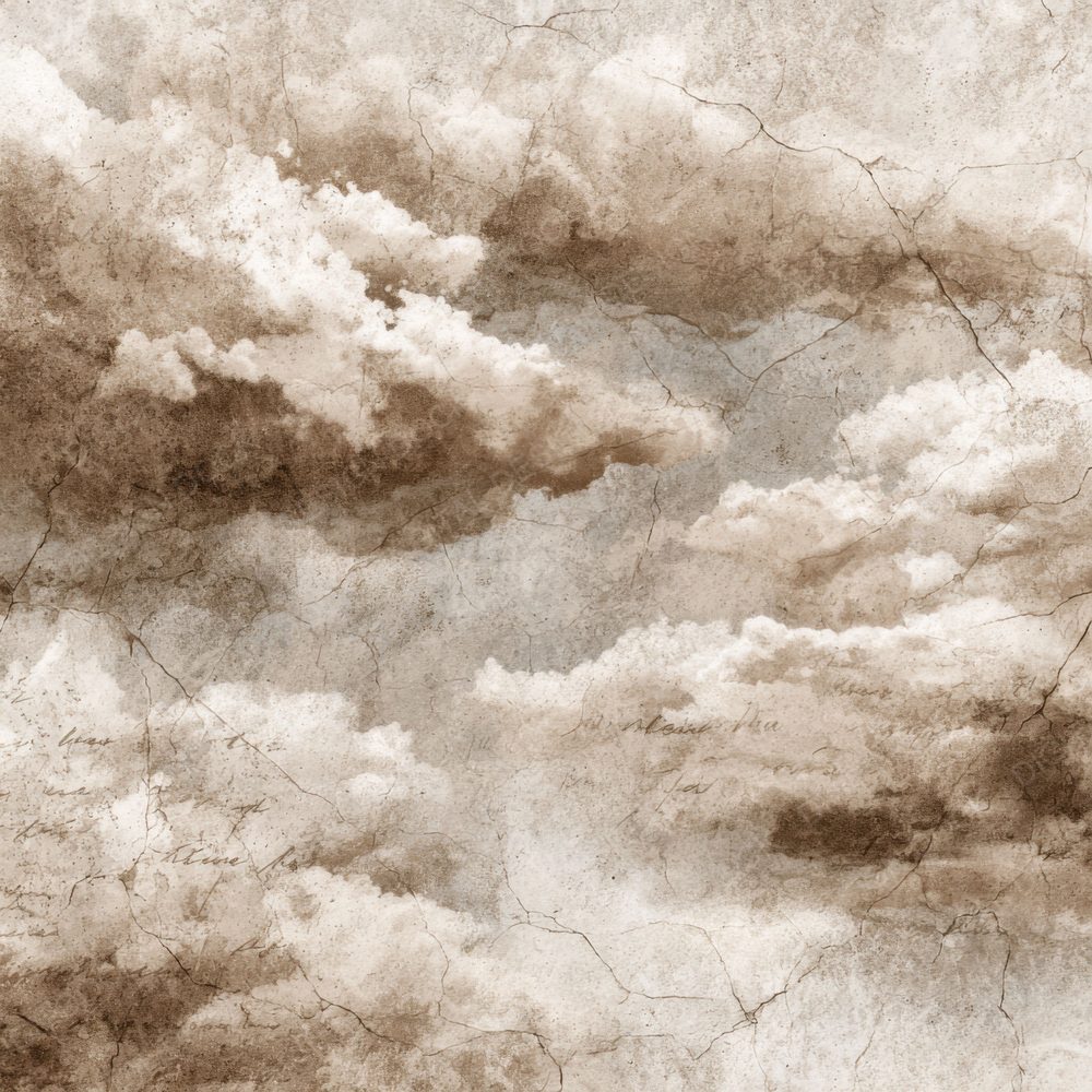 Overcast Script Cloud Background Digital Paper Pack (DDD000256)