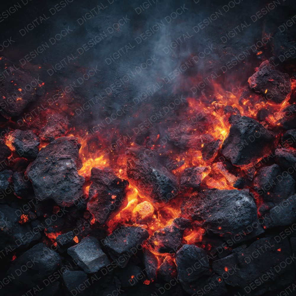 Burning Coal Overhead Background Digital Paper Pack (DDD000264)