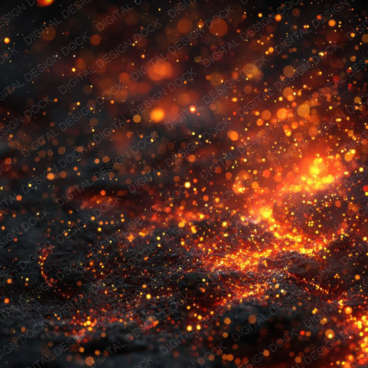 Glowing Ember Field Background Digital Paper Pack (DDD000269)