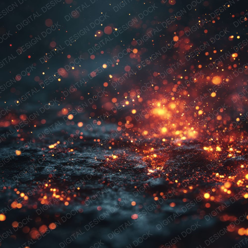 Glowing Ember Field Background Digital Paper Pack (DDD000269)