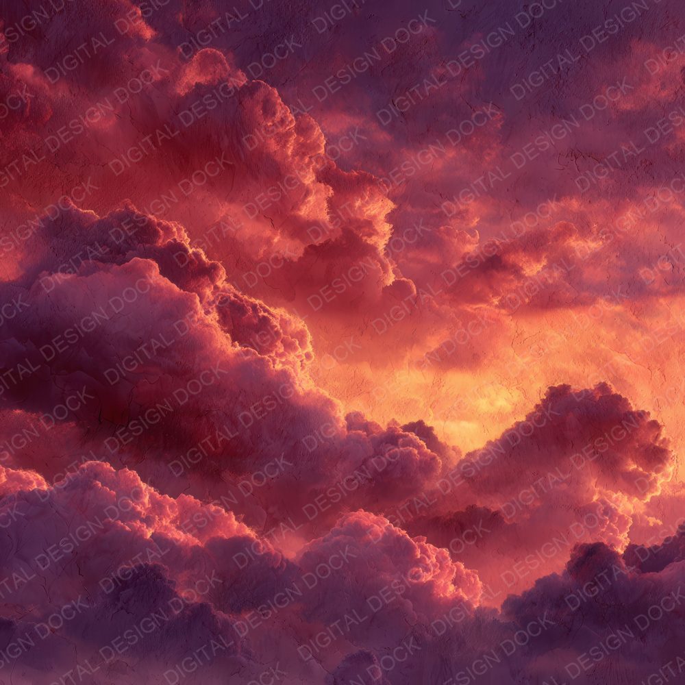 Moody Sunset Cloud Background Digital Paper Pack (DDD000274)