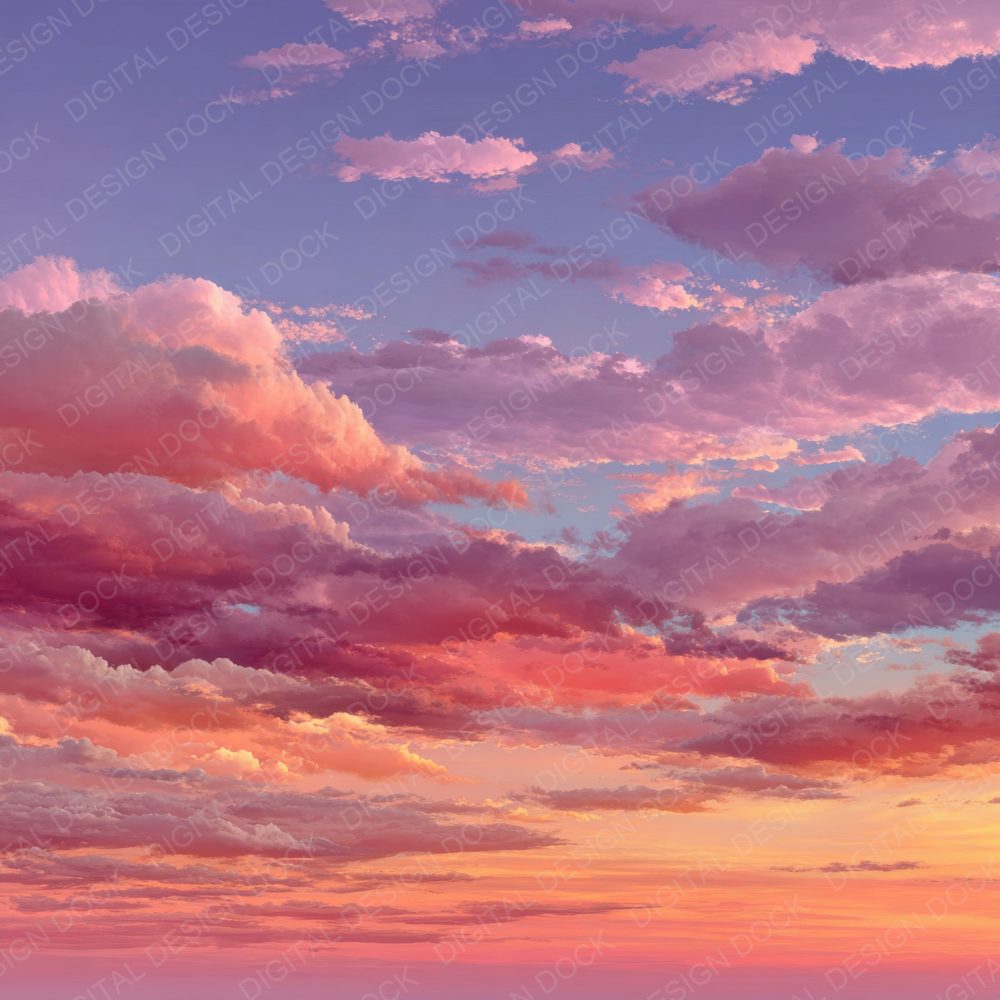 Warm Horizon Sunset Background Digital Paper Pack (DDD000280)