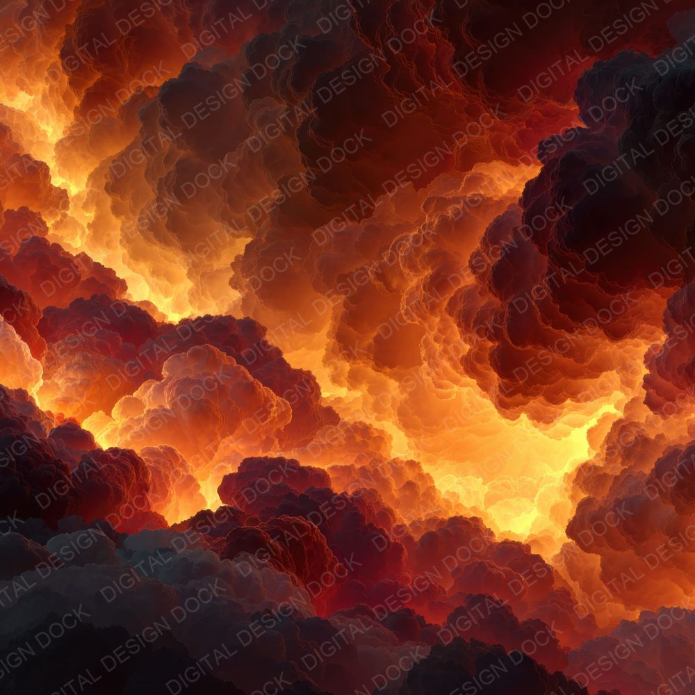 Fire Cloud Overhead Background Digital Paper Pack (DDD000286)