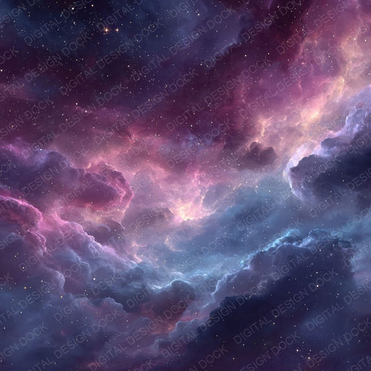 Vivid Nebula Space Background Digital Paper Pack (DDD000300)