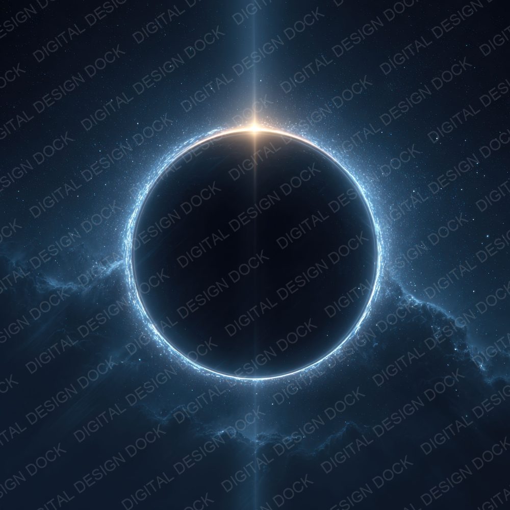 Eclipse Halo Space Background Digital Paper Pack (DDD000304)