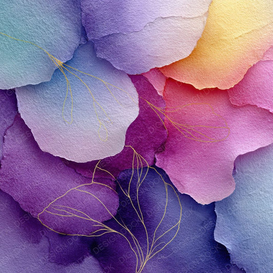 Floral Colour Wash Background Digital Paper Pack (DDD000305)