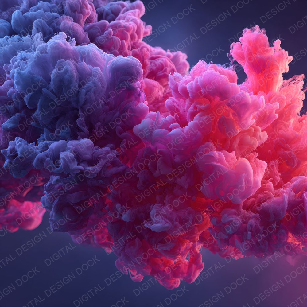 Neon Pink Ink Water Background Digital Paper Pack (DDD000310)