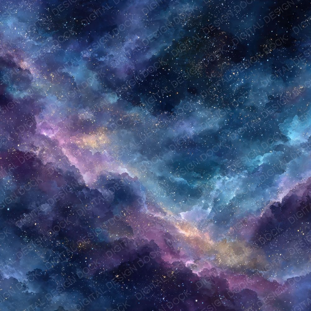 Painterly Galaxy Texture Background Digital Paper Pack (DDD000312)