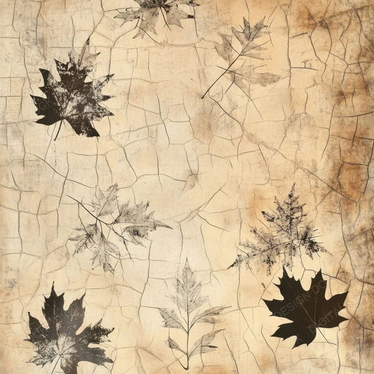 Aged Ink Leaves Digital Paper Pack (DDD000336)