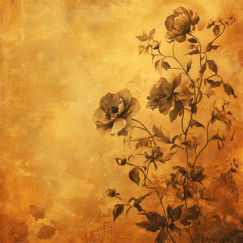 Amber Faded Bloom Digital Paper Pack (DDD000349)
