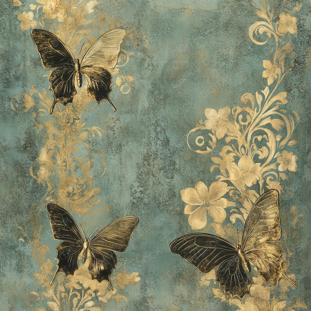 Baroque Butterfly Relic Digital Paper Pack (DDD000367)
