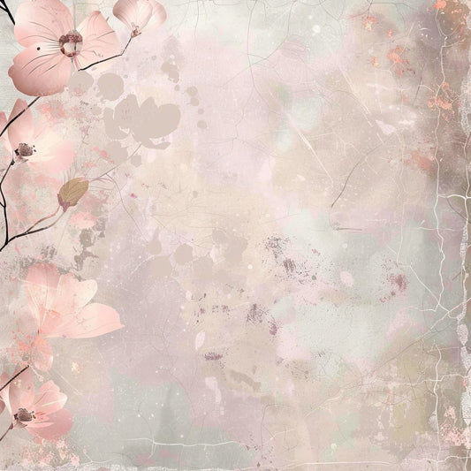 Blush Pink Floral Digital Paper Pack (DDD000382)
