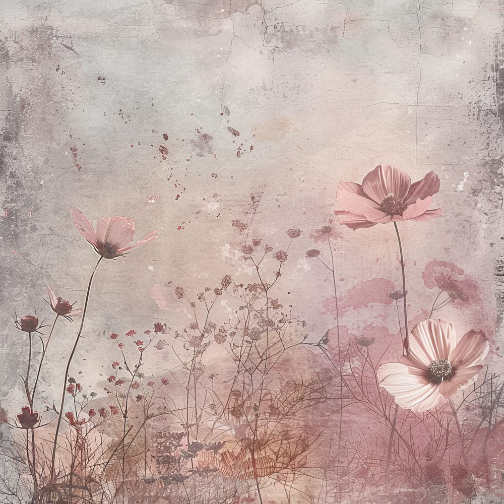 Blush Pink Floral Digital Paper Pack (DDD000382)