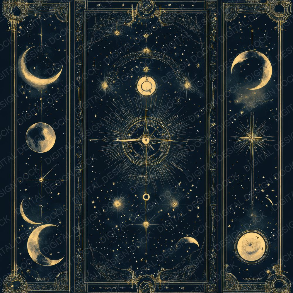 Celestial Tarot Digital Paper Pack (DDD000396)