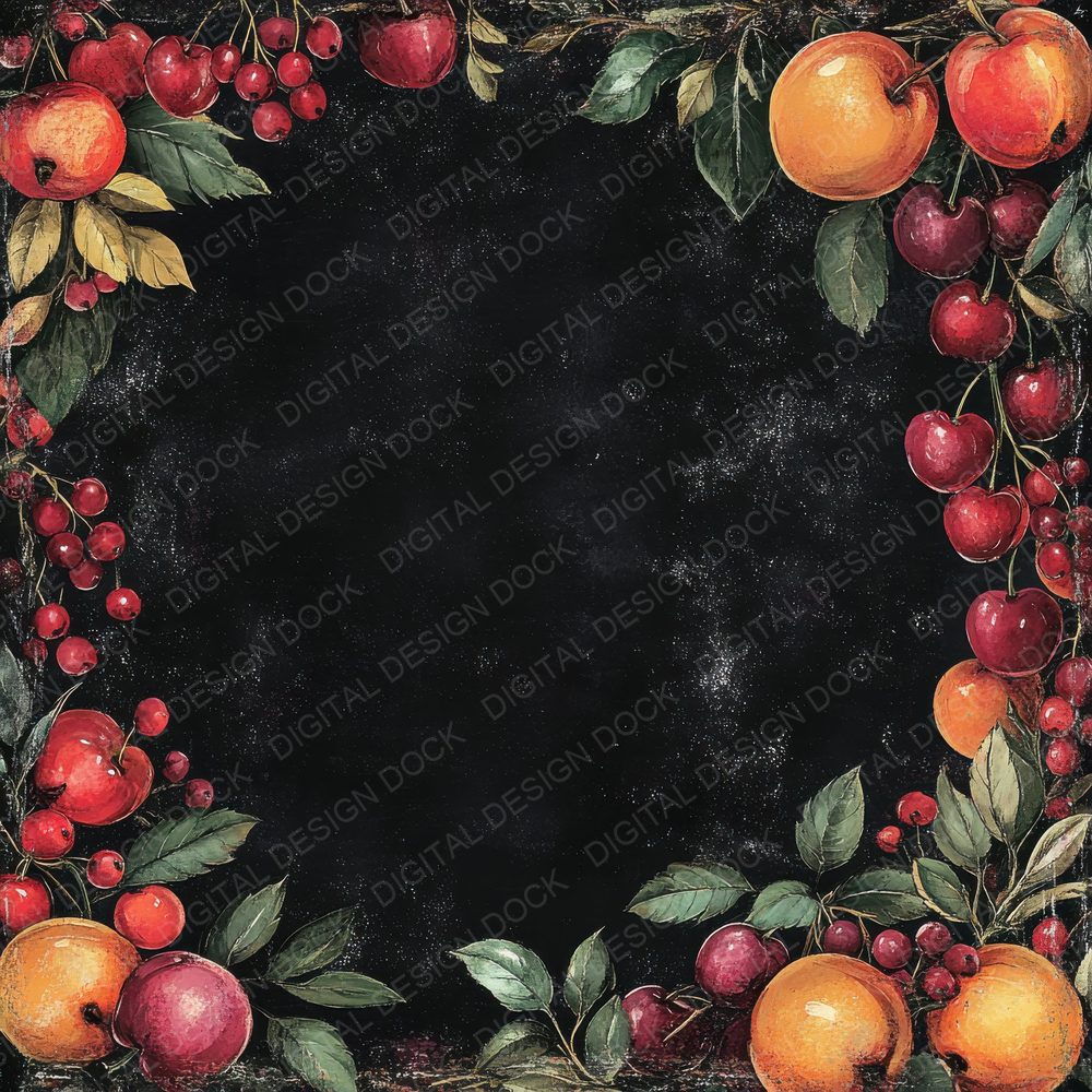 Chalk Orchard Fruits Digital Paper Pack (DDD000400)