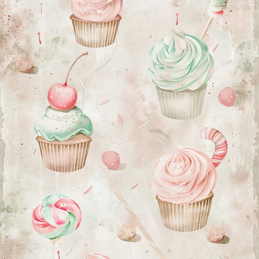 Cupcakes and Candy Digital Paper Pack (DDD000440)