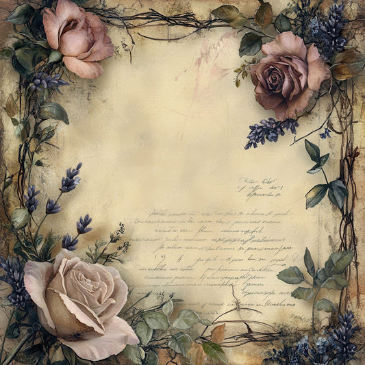 Dark Academia Flora Digital Paper Pack (DDD000449)