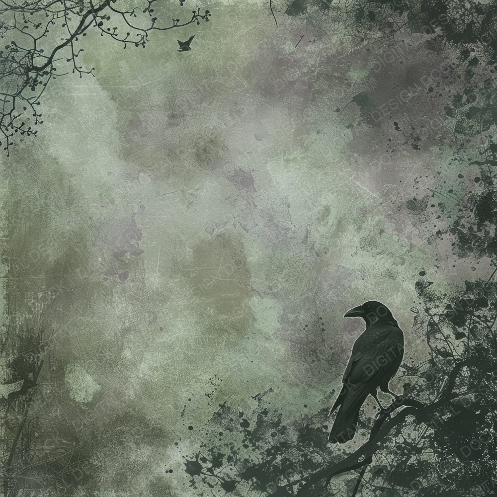 Dark Moody Misty Forest Digital Paper Pack (DDD000453)