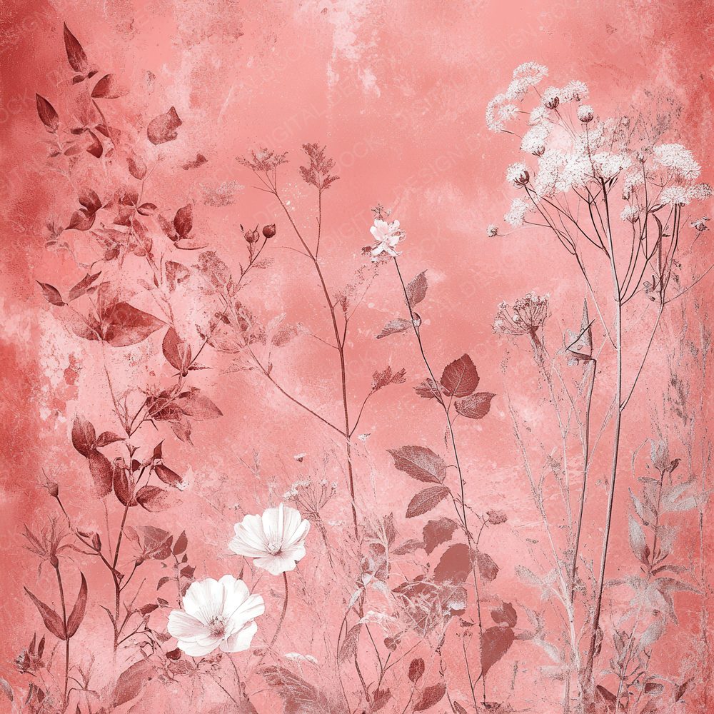 Dusky Rose Sketch Digital Paper Pack (DDD000473)
