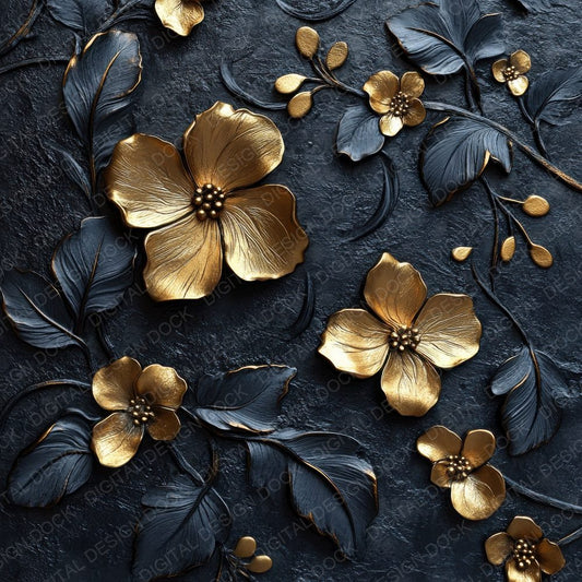 Embossed Elegance Floral Digital Paper Pack (DDD000481)
