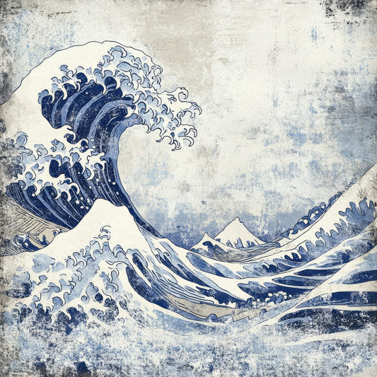 Hokusai Inspired Background Digital Paper Pack (DDD000554)