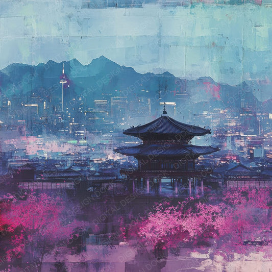 Korea Harmony Background Digital Paper Pack (DDD000577)