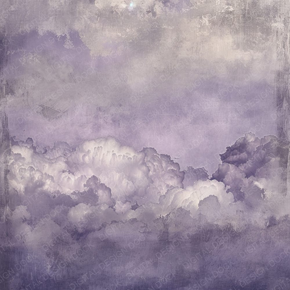 Lavender and Grey Cloud Texture Background Digital Paper Pack (DDD000581)