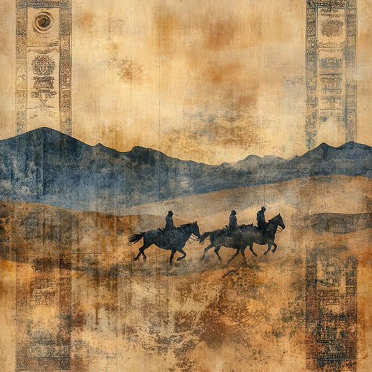 Mongolia Steppe Background Digital Paper Pack (DDD000618)