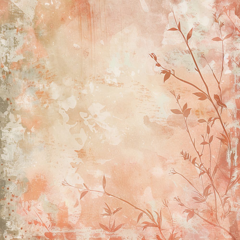 Peach and Cream Floral Background Digital Paper Pack (DDD000670)