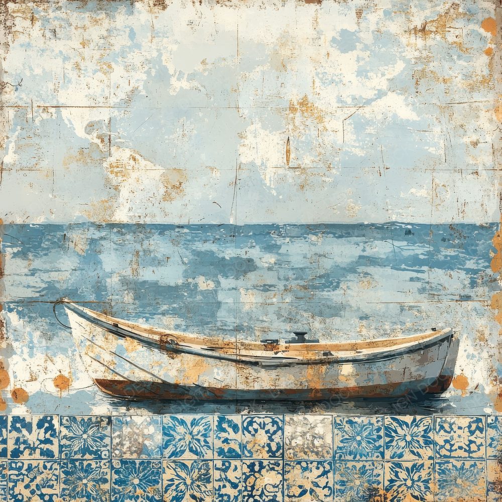 Portugal Tiles Background Digital Paper Pack (DDD000684)