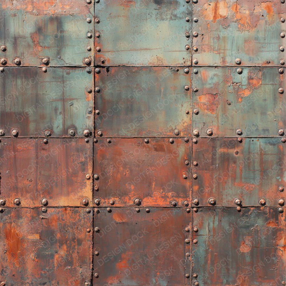 Rusted Steel Grids Background Digital Paper Pack (DDD000717)