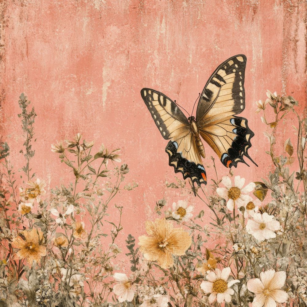 Butterfly Meadow Gold Digital Paper Pack (DDD000763)
