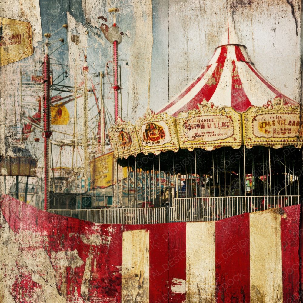 Carnival Nostalgia Background Digital Paper Pack (DDD000800)