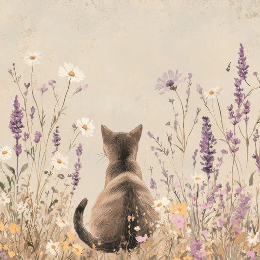 Cat Lavender Whisper Digital Paper Pack (DDD000817)