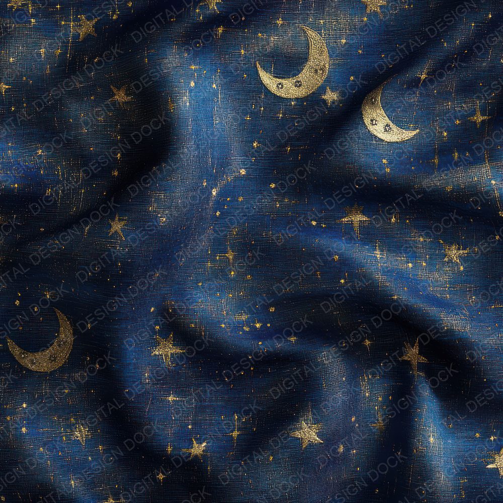Celestial Silk Lunar Stitching Background Digital Paper Pack (DDD000828)