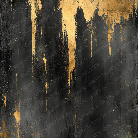 Charcoal Gold Brush Digital Paper Pack (DDD000872)