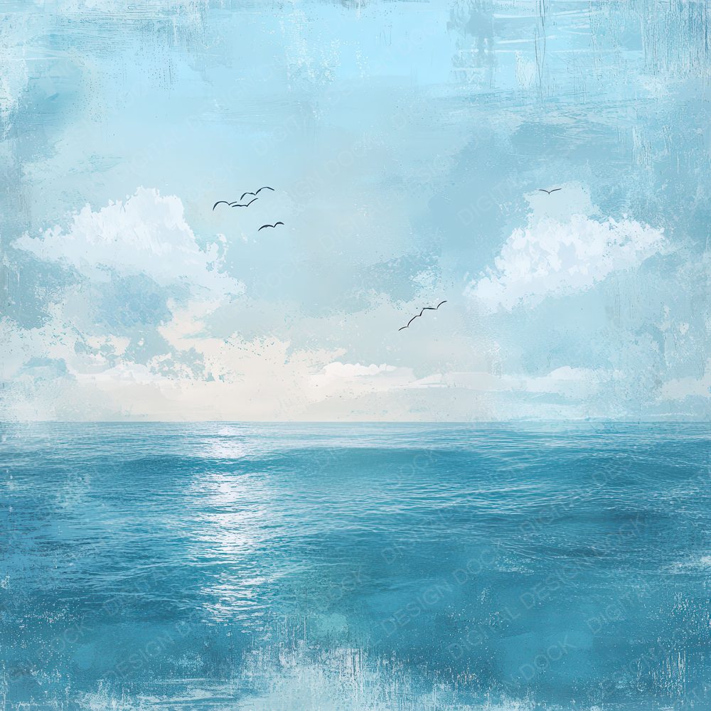 Cloud Horizon Ocean Digital Paper Pack (DDD000995)