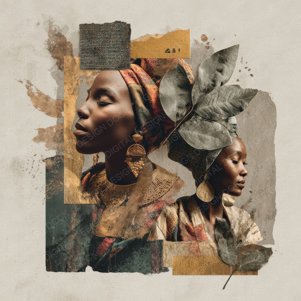 Collage African Radiance Layered Digital Paper Pack (DDD001023)