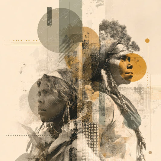 Collage Ancestral Earth Essence Digital Paper Pack (DDD001026)