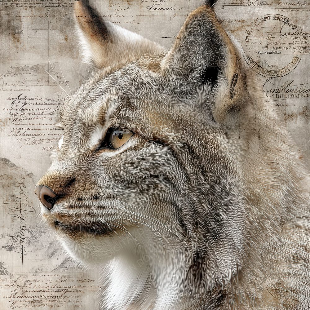 Collage Lynx Alpine Forest Digital Paper Pack (DDD001092)