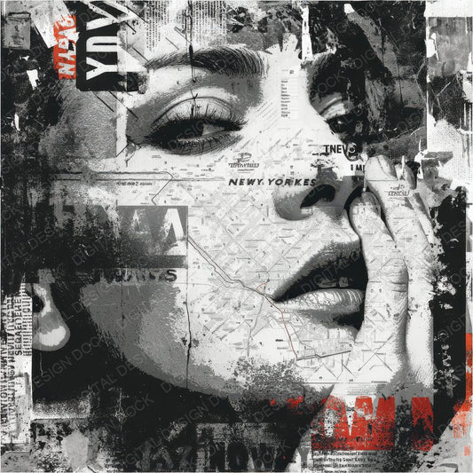 Collage NYC Street Muse Digital Paper Pack (DDD001114)