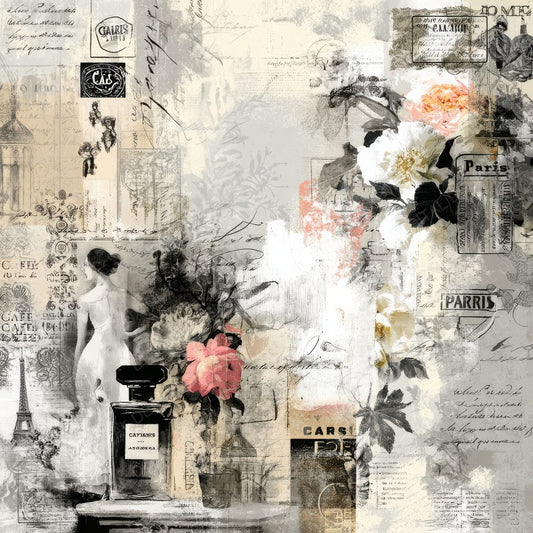 Collage Paris Elegance Memoir Digital Paper Pack (DDD001126)