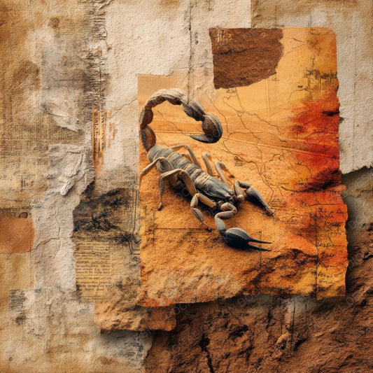 Collage Scorpion Desert Region Digital Paper Pack (DDD001150)