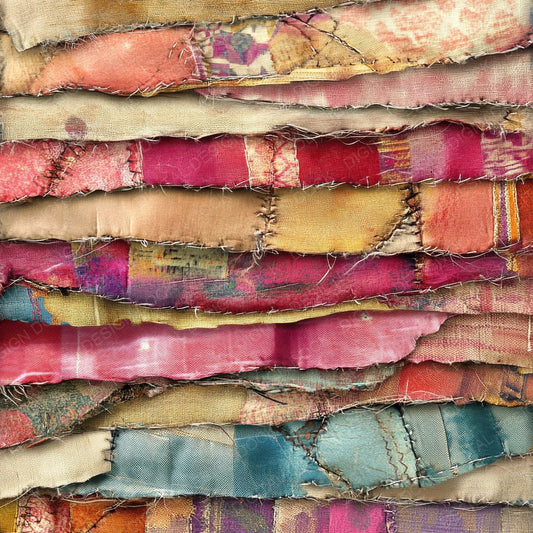 Colourful Patchwork Fabric Digital Paper Digital Paper Pack (DDD001192)