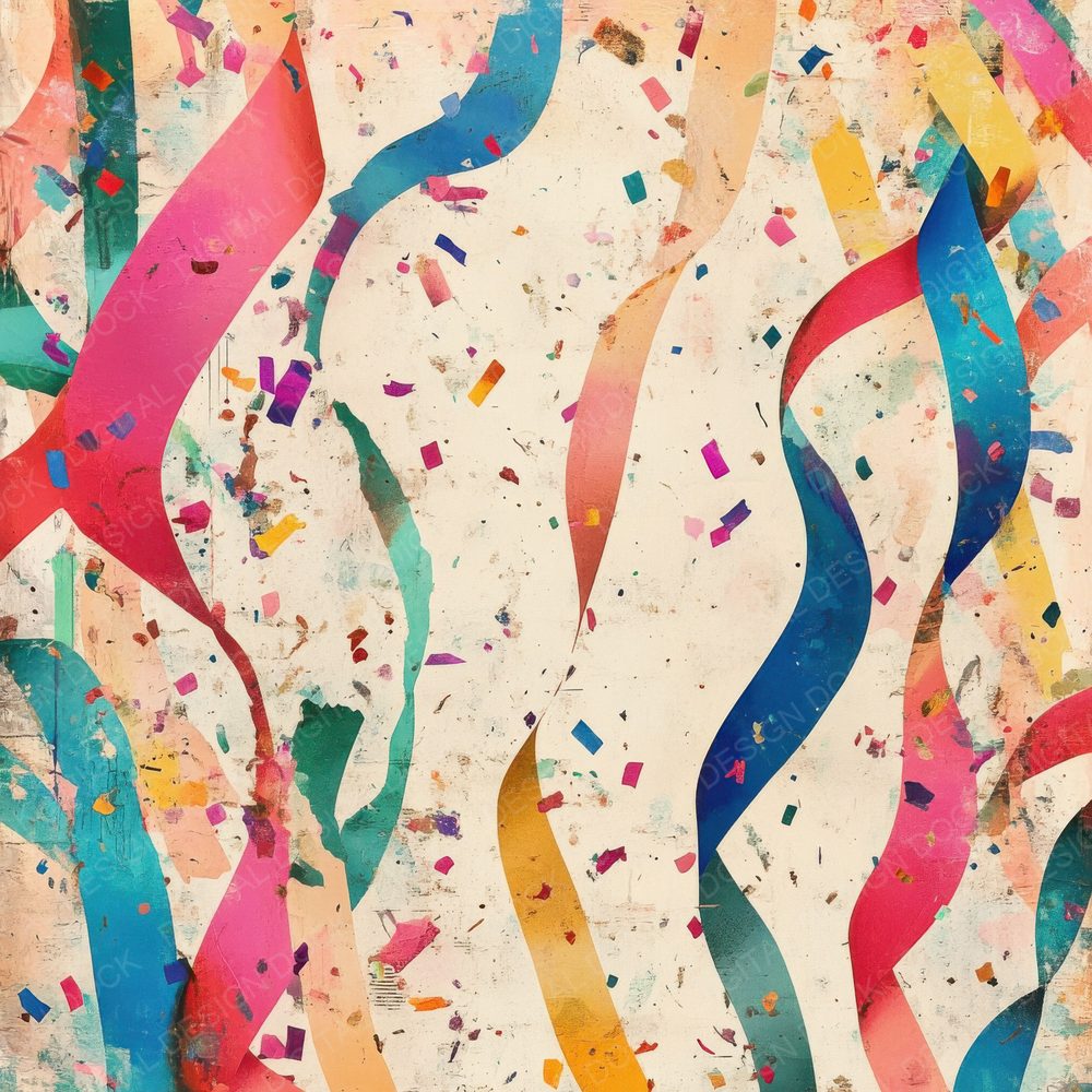 Confetti Explosion Party Background Digital Paper Pack (DDD001223)
