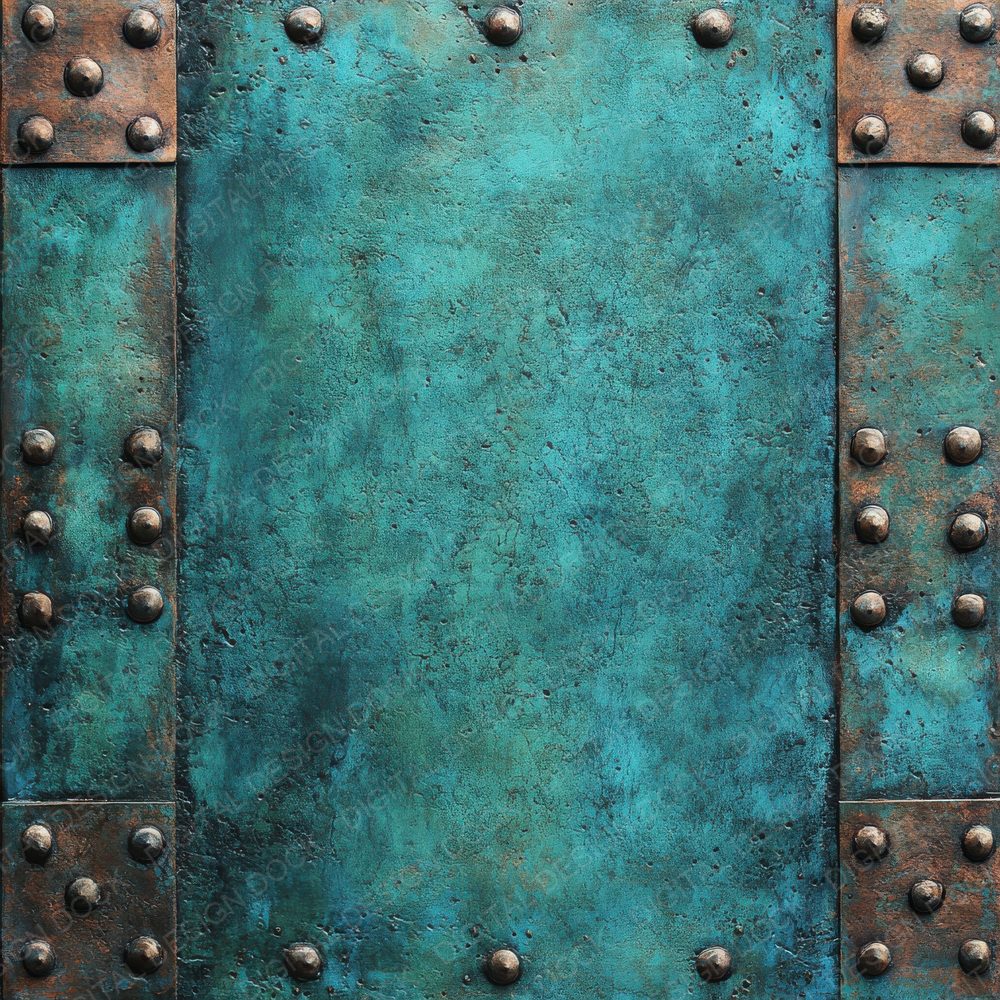 Corroded Copper Patina Background Digital Paper Pack (DDD001263)