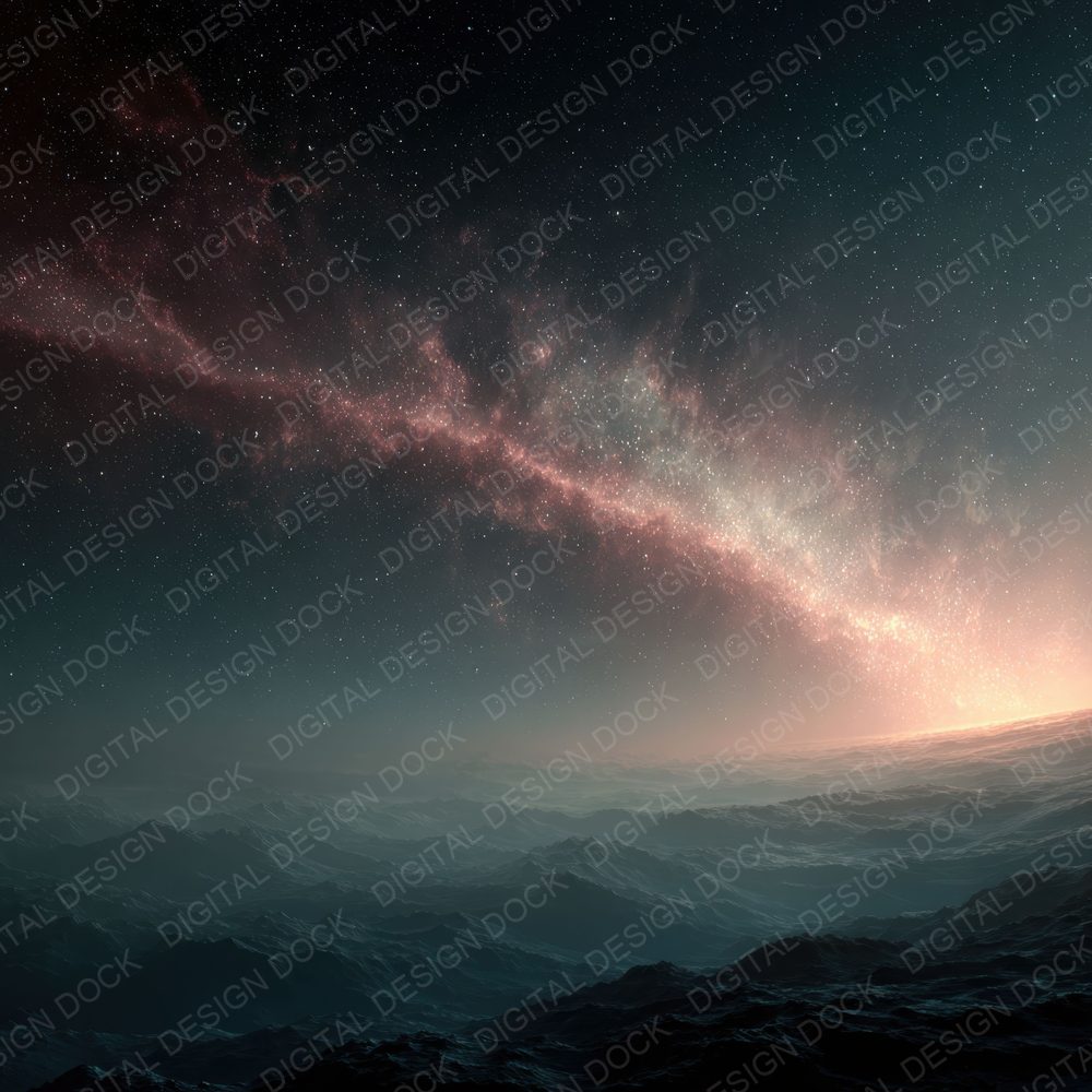 Cosmic Mist Planet Aurora Fog Grain Digital Paper Pack (DDD001279)