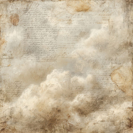 Cream Cloud Script Plaster Fade Digital Paper Pack (DDD001317)